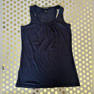 Saint Tropez West Blue Fitted Ruched Sleeveless Tank Top